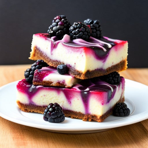 Blackberry Swirl Cheesecake Bars – Fusion Flavours