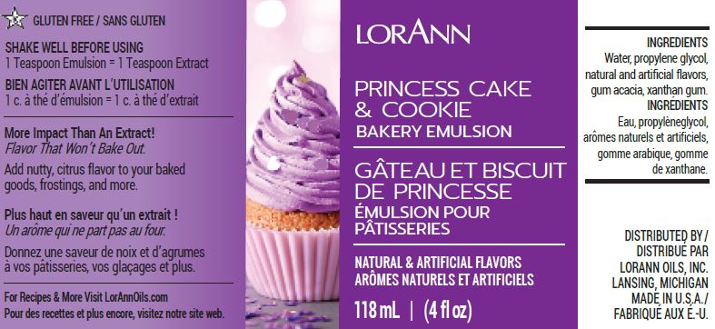 Princess Cake & Cookie, Bakery Emulsion 4 oz.8.99Fusion Flavours  