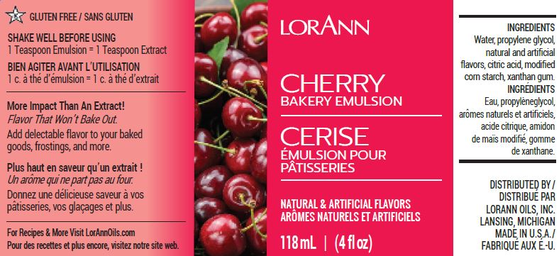 Cherry, Bakery Emulsion 4 oz.8.99Fusion Flavours  