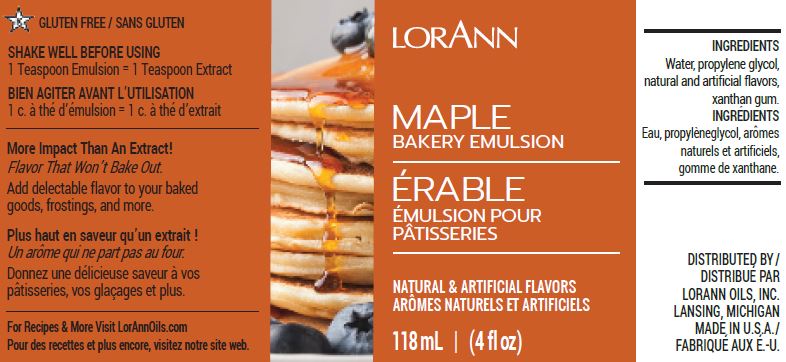 Maple, Bakery Emulsion 4 oz.8.99Fusion Flavours  