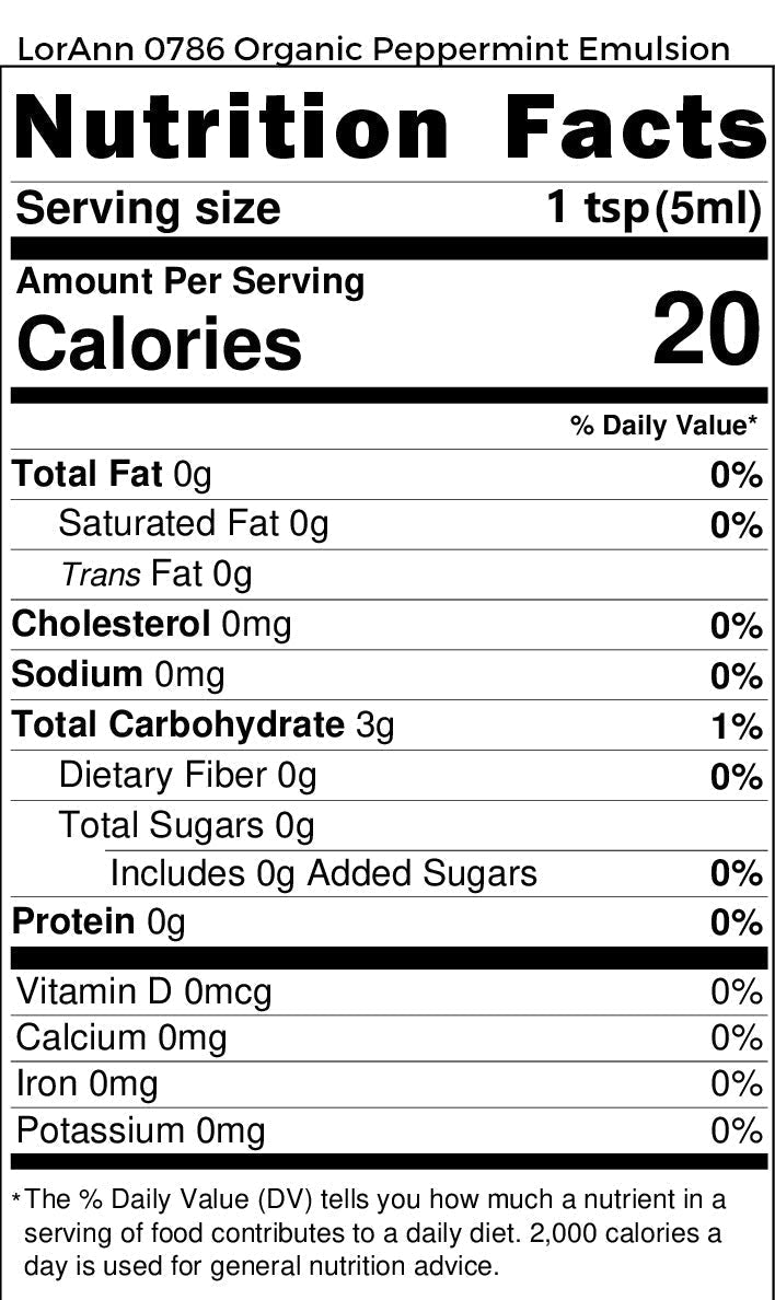 Organic Peppermint, Bakery Emulsion 4 oz.8.99Fusion Flavours  