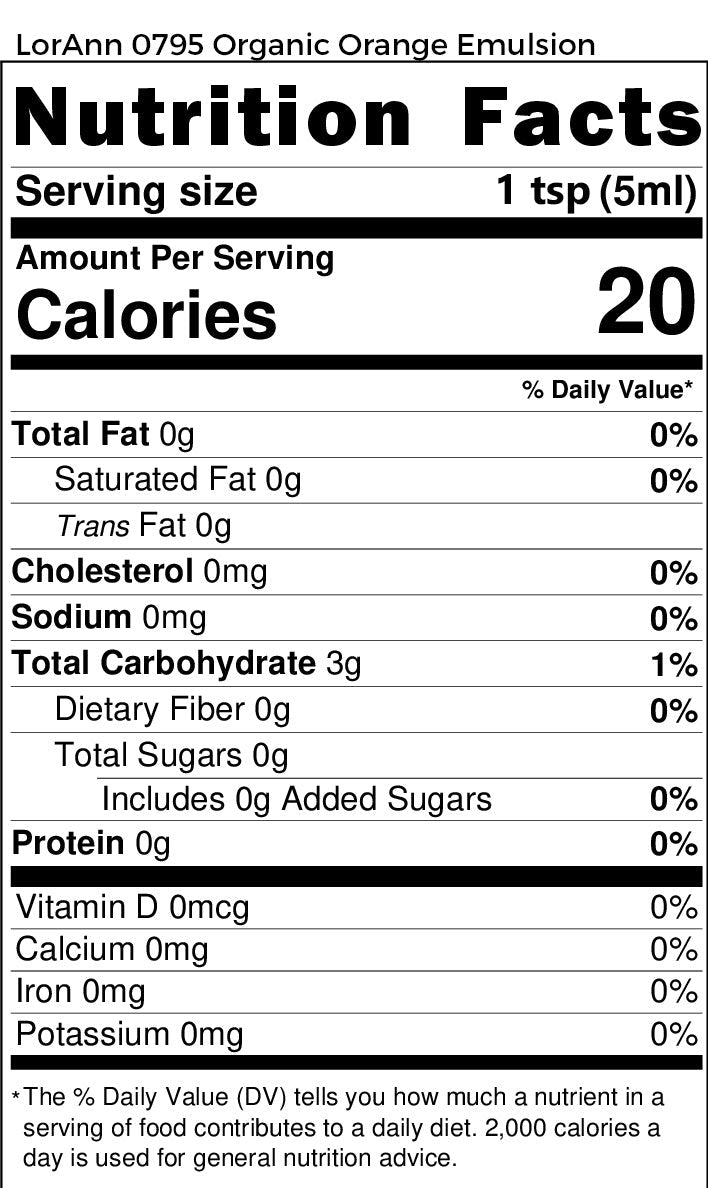 Organic Orange, Bakery Emulsion 4 oz.8.99Fusion Flavours  