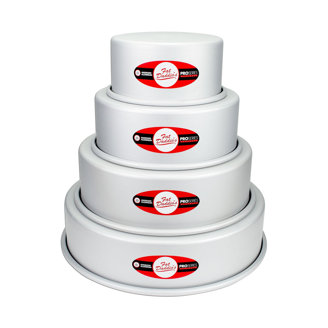 Anodized Aluminum 4-Tiered Even Round Cake Pan Set, 3 Inch Depth49.99Fusion Flavours  